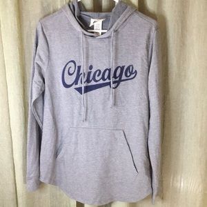 Local Pride By Todd Snyder  Chicago Grey lightweight Hoodie